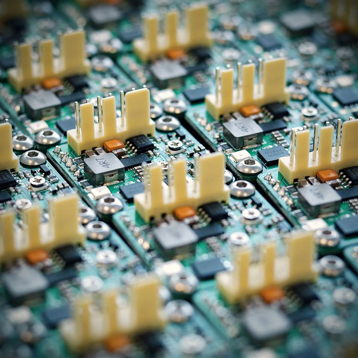 A product sample inspected under magnification before mass production